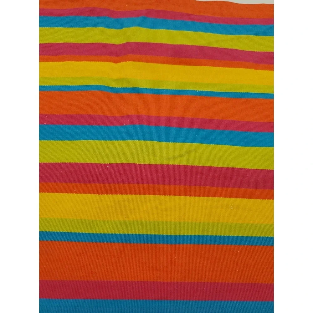 Placemats Pier 1 Colorful Stripe 100% Cotton Pink Blue Green Set Of 4 Rectangle